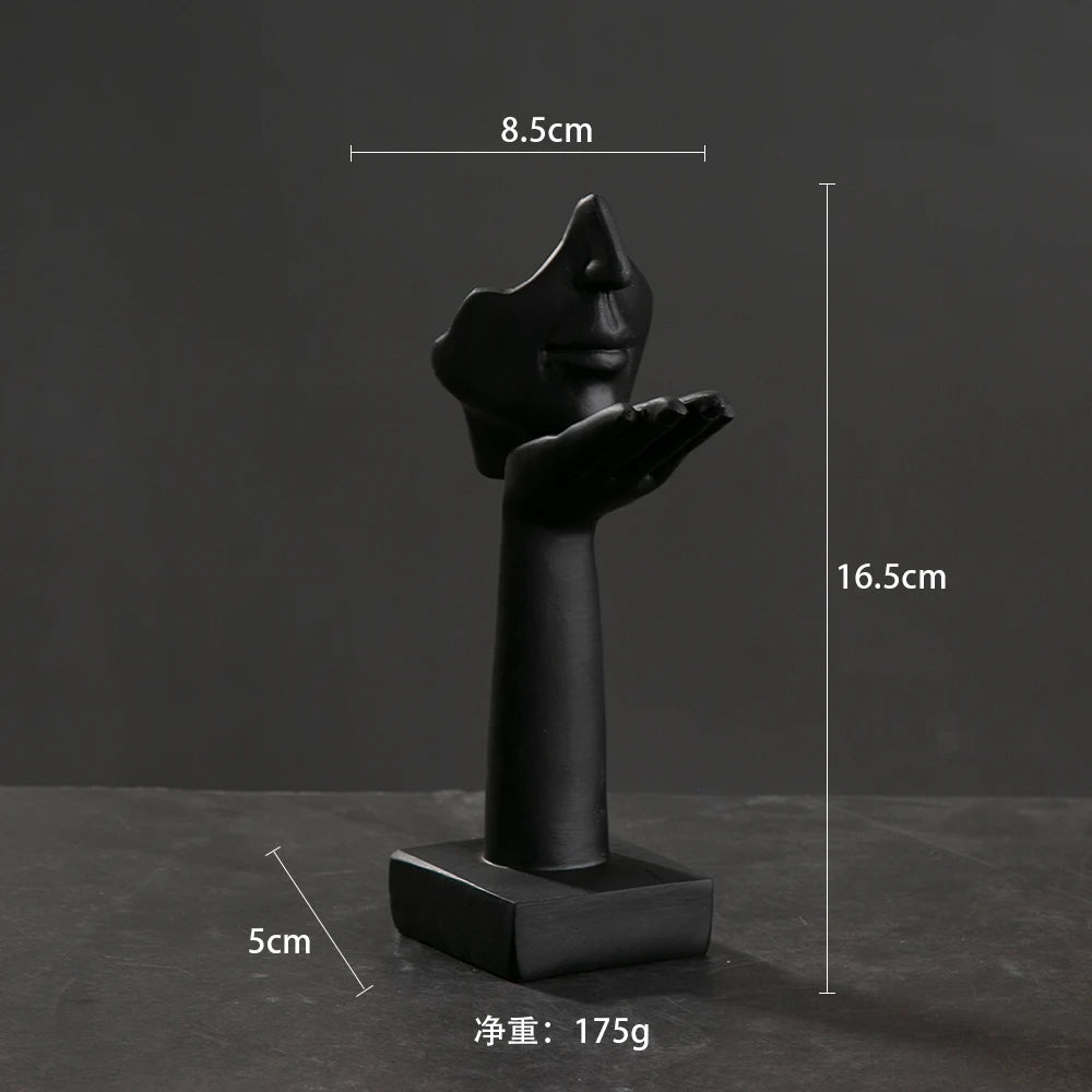 Contemporary Abstract Resin Sculpture – Elegant European Home Styling