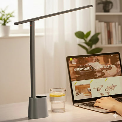 Lámpara de lectura LED adaptable LumaEase: iluminación para escritorio y mesita de noche que proporciona comodidad visual