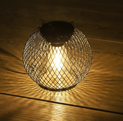 Linterna LED solar: decoración retro colgante para exteriores, resistente al agua