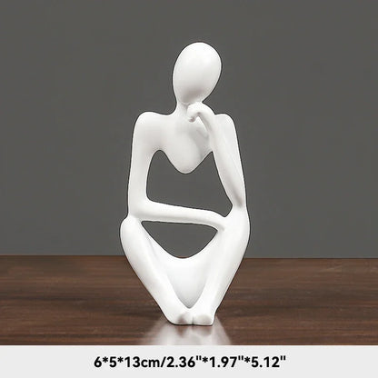 Escultura "Pensador de la Serenidad" – Figura de yoga de arenisca nórdica 