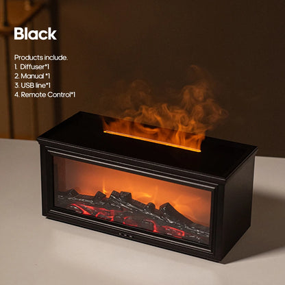 Difusor de aceites esenciales CozyFlame – Humidificador LED con efecto chimenea 