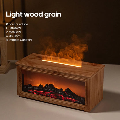 Difusor de aceites esenciales CozyFlame – Humidificador LED con efecto chimenea 