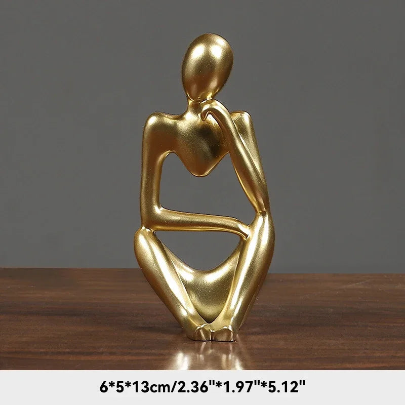 Escultura "Pensador de la Serenidad" – Figura de yoga de arenisca nórdica 