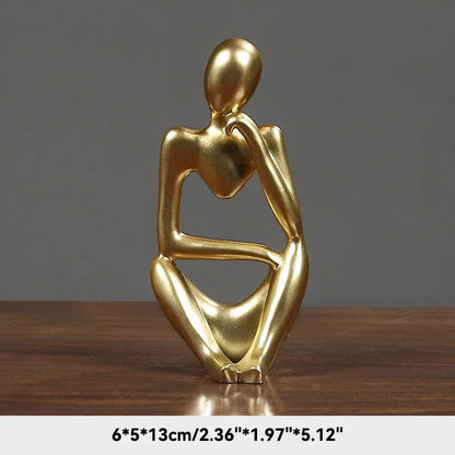 Escultura "Pensador de la Serenidad" – Figura de yoga de arenisca nórdica 