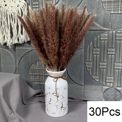 Ramo de flores secas de pampas naturales y colas de conejo – Decoración bohemia