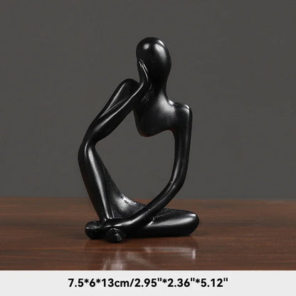 Escultura "Pensador de la Serenidad" – Figura de yoga de arenisca nórdica 