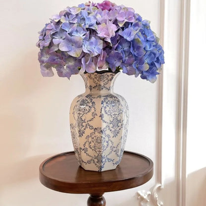 Elegant Blue & White Ceramic Art Vase for Home Styling