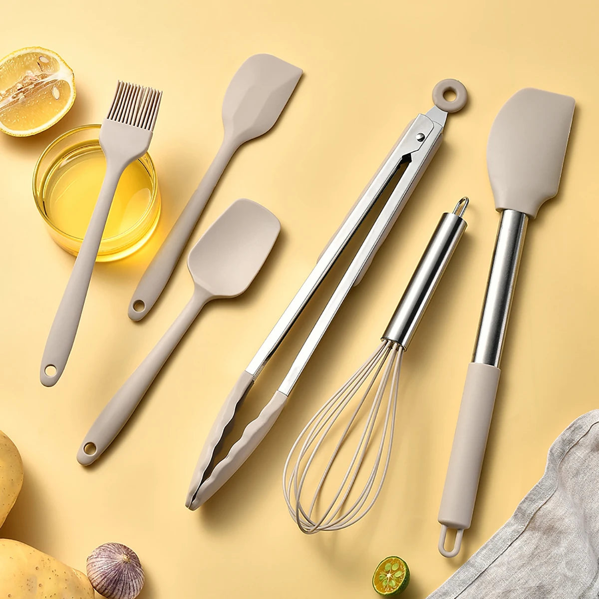 Juego de utensilios de cocina SiliconeChef: utensilios de cocina premium resistentes al calor