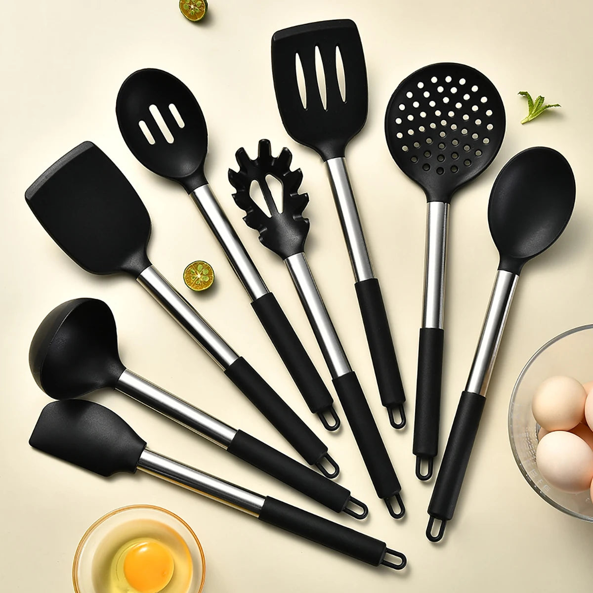 Juego de utensilios de cocina SiliconeChef: utensilios de cocina premium resistentes al calor