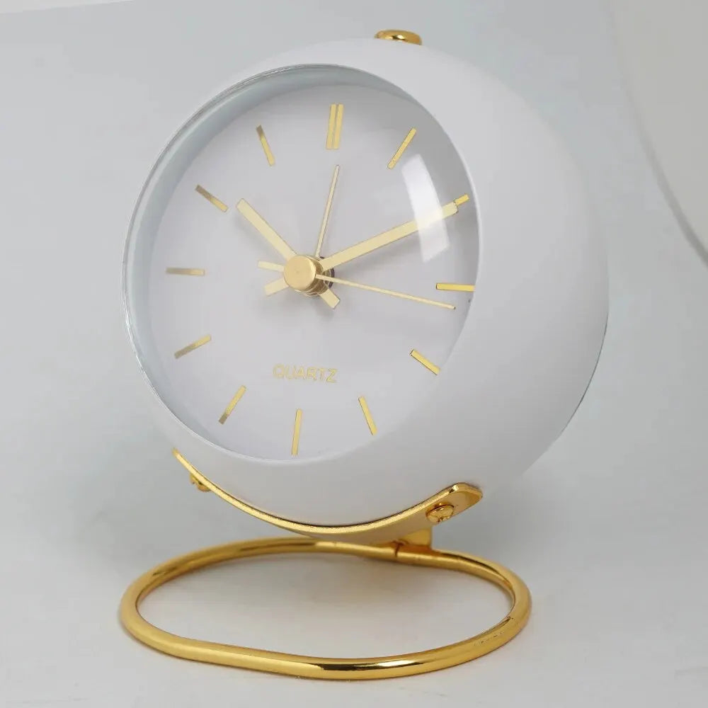 Reloj de escritorio silencioso NordicGlow: reloj de mesa minimalista y luminoso 