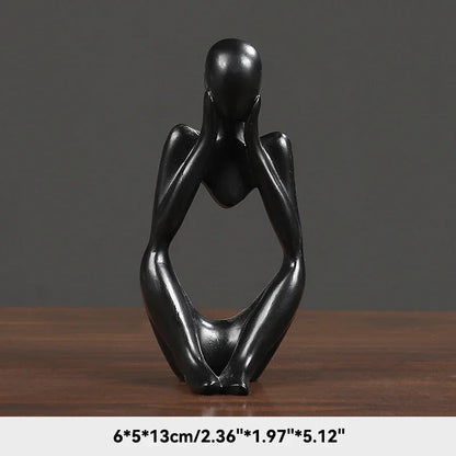 Escultura "Pensador de la Serenidad" – Figura de yoga de arenisca nórdica 