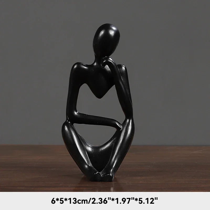 Escultura "Pensador de la Serenidad" – Figura de yoga de arenisca nórdica 