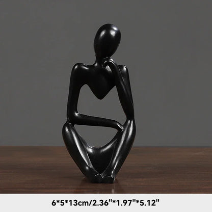 Escultura "Pensador de la Serenidad" – Figura de yoga de arenisca nórdica 