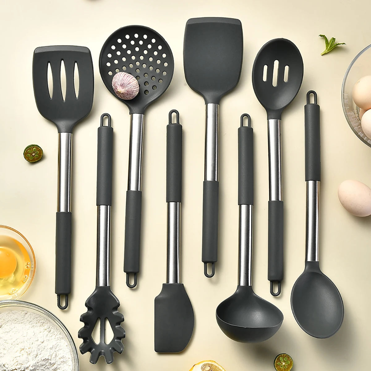 Juego de utensilios de cocina SiliconeChef: utensilios de cocina premium resistentes al calor